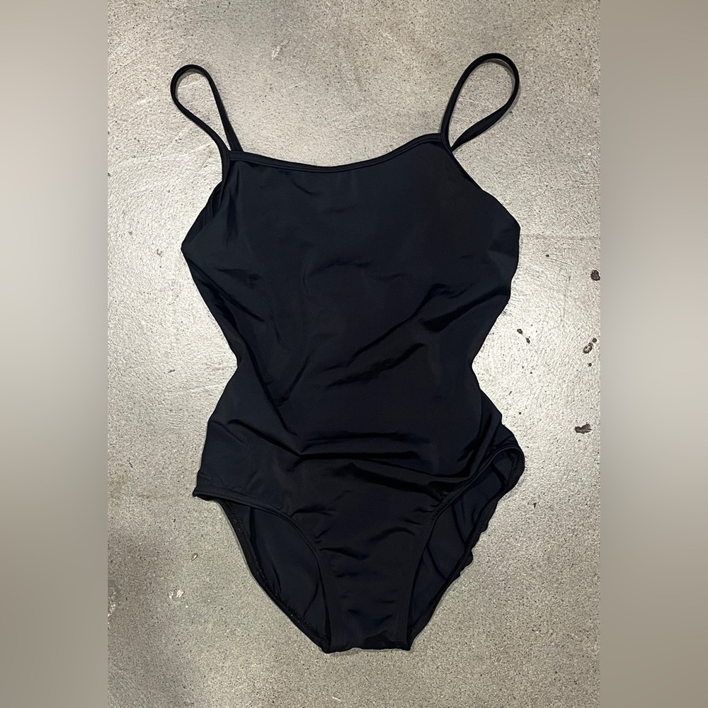 Black Weissman Bodysuit, dance, or regular tank bodysuit.